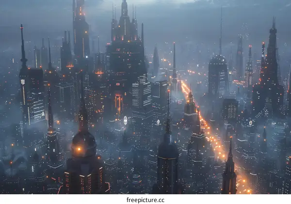Futuristic Cityscape: A Vision of Urban Life