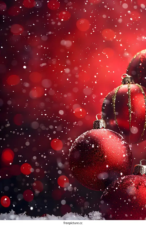 Red Christmas ornaments