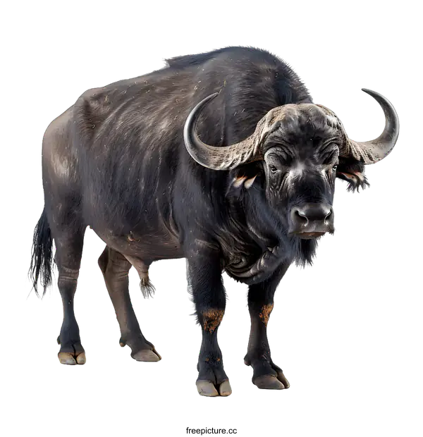 [Transparent Background PNG]African Buffalo Isolated on White Background