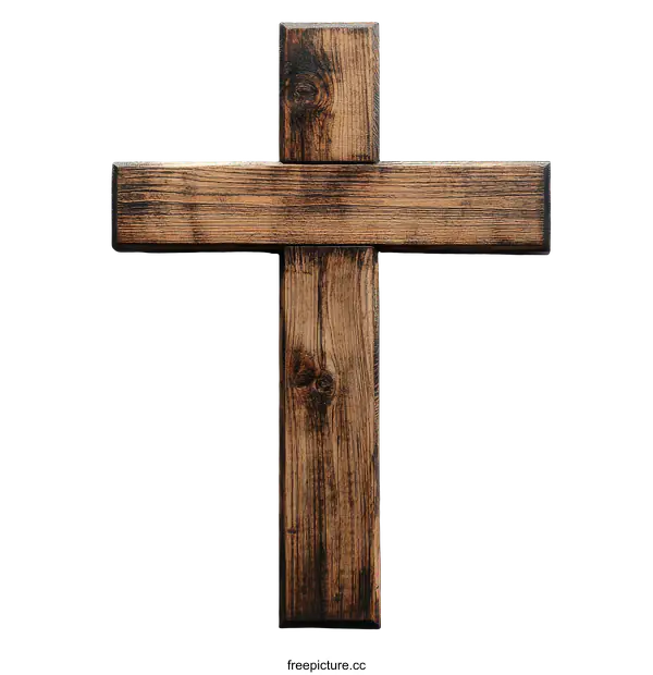 [Transparent Background PNG]Wooden Christian Cross Religious Symbol