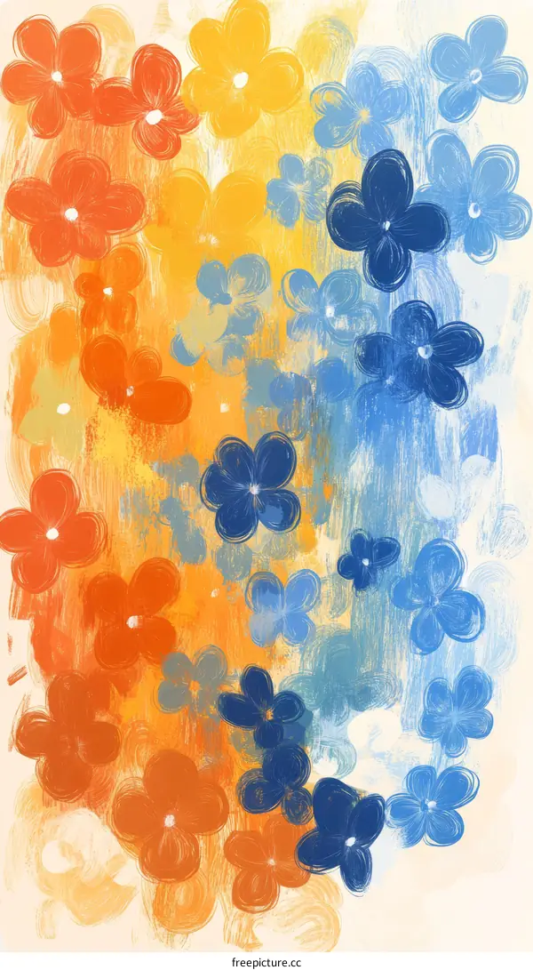 Abstract Floral Design with Gradient Colors