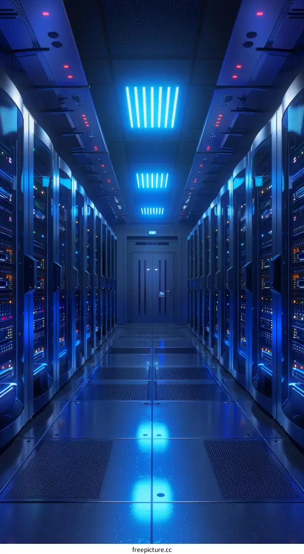 Futuristic Sci-Fi Server Room