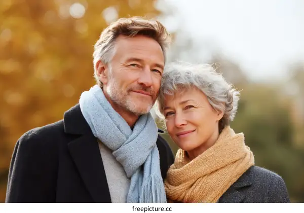 Autumnal Embrace of a Couple