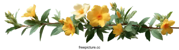 [Transparent Background PNG]Yellow Flowers Garland Decoration
