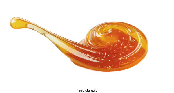 [Transparent Background PNG]Close-up of a Caramel or Honey Glaze