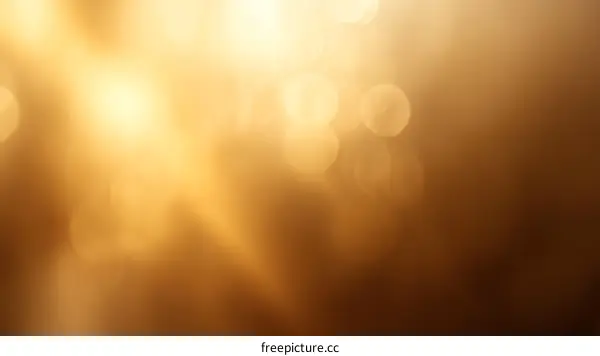Golden Bokeh Abstract Background