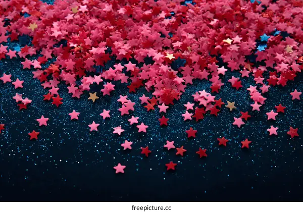 Star Confetti on Dark Background