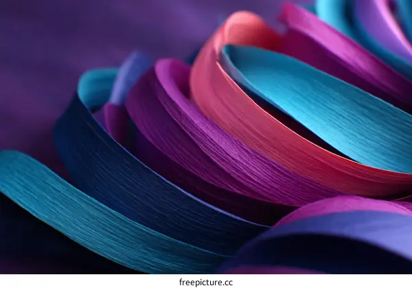 Abstract Colorful Paper Ribbons Design
