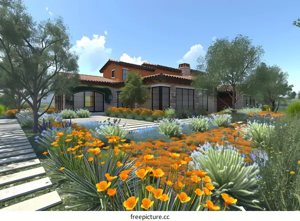 Beautiful Tuscan Style Home with Lush Landscaping