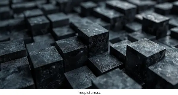Dark 3D Cubes Background