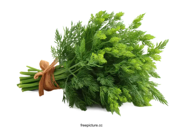 [Transparent Background PNG]Fresh Bunch of Dill Herbs