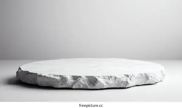 Elegant White Marble Rock Display Stand