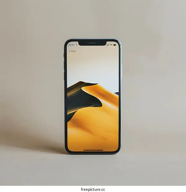 Sand Dune Landscape on Smartphone Screen