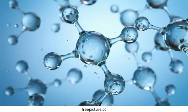 Close-up view of molecular structures in scientific research