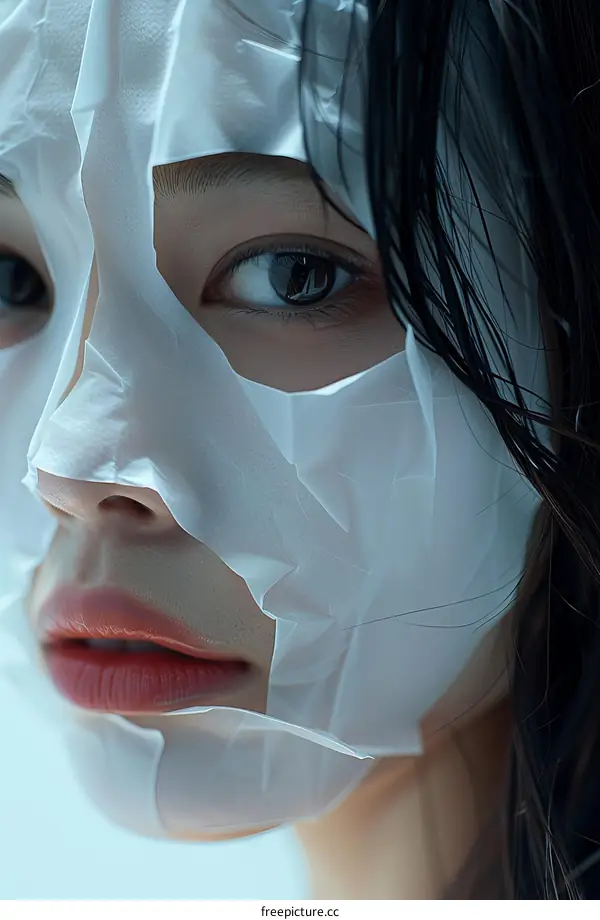 girl with mask on her face