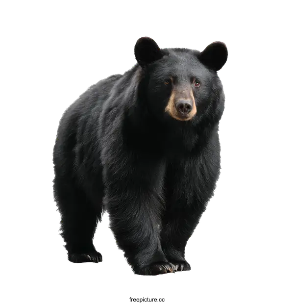 [Transparent Background PNG]Black Bear in Studio Setting