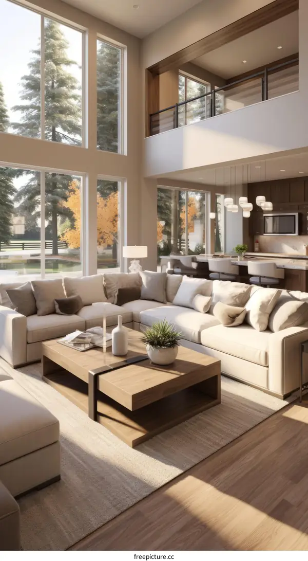 A bright and airy living room with a large windows