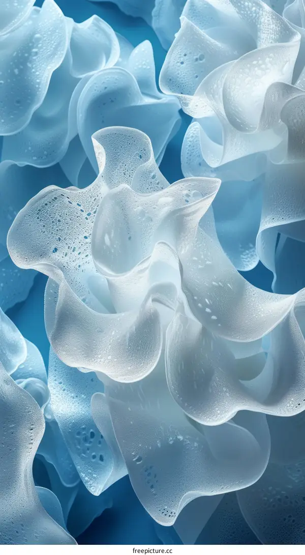 Blue and white abstract painting