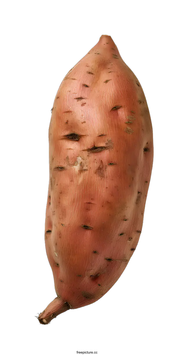 [Transparent Background PNG]Single Brown Sweet Potato Isolated On White Background