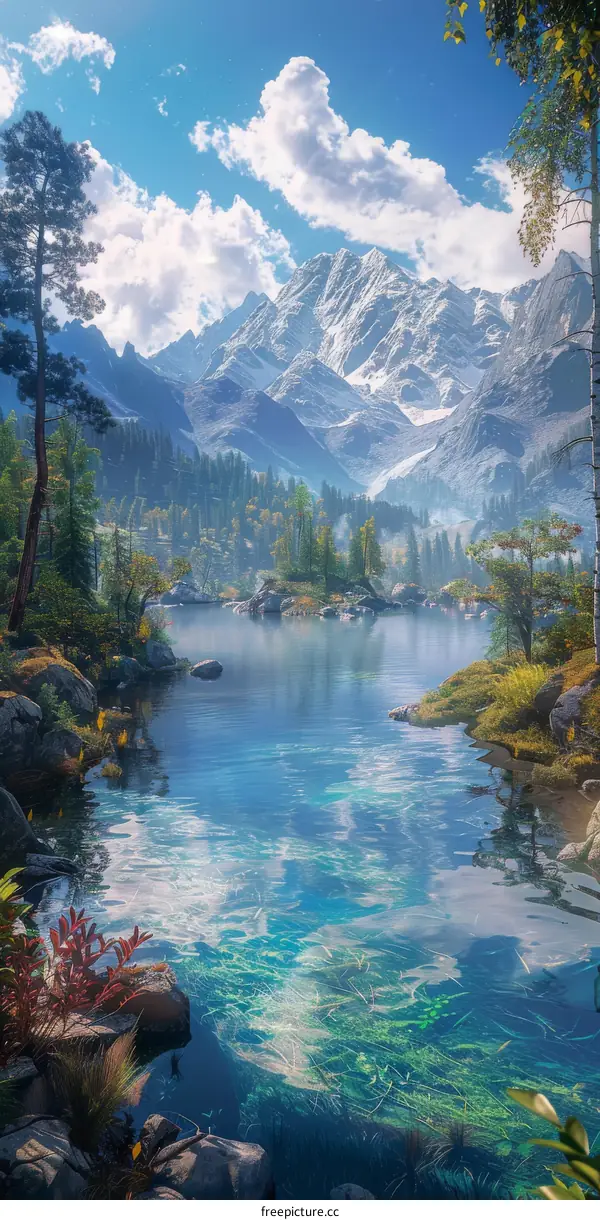 Stunning Mountain Lake and Forest Landscape