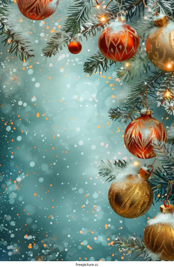 Ornamented Christmas Tree with Festive Decorations