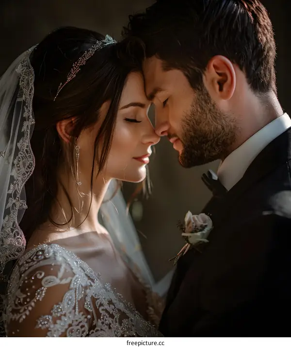 The bride and groom at the wedding