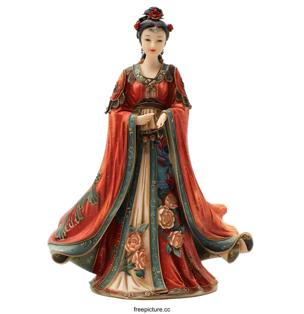 [Transparent Background PNG]Elegant Chinese Lady Figurine