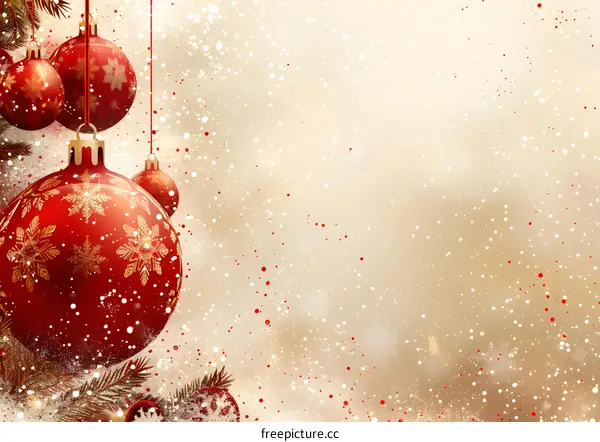 Christmas Ornament On Golden Background