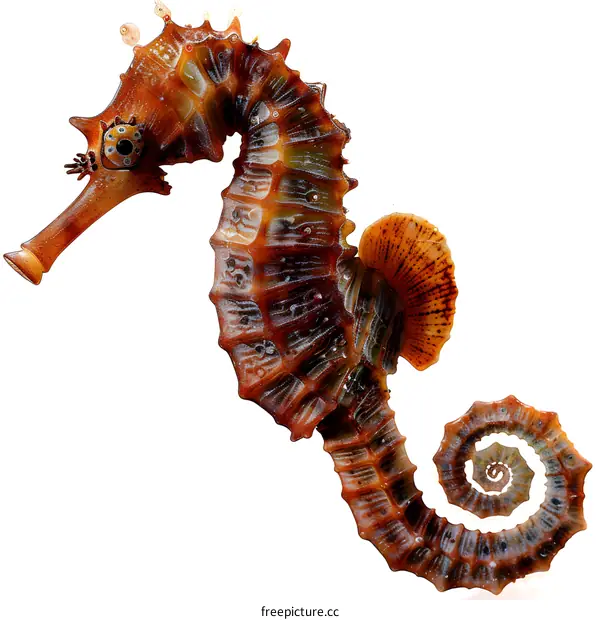 A closeup photo of a seahorse