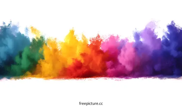 Colorful Powder Explosion Abstract Background