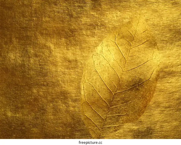 Golden Leaf Texture Background Illustration