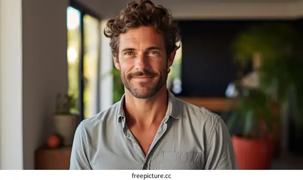 Portrait of a handsome man smiling