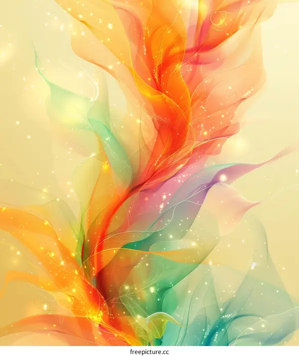 Abstract Colorful Flowing Forms