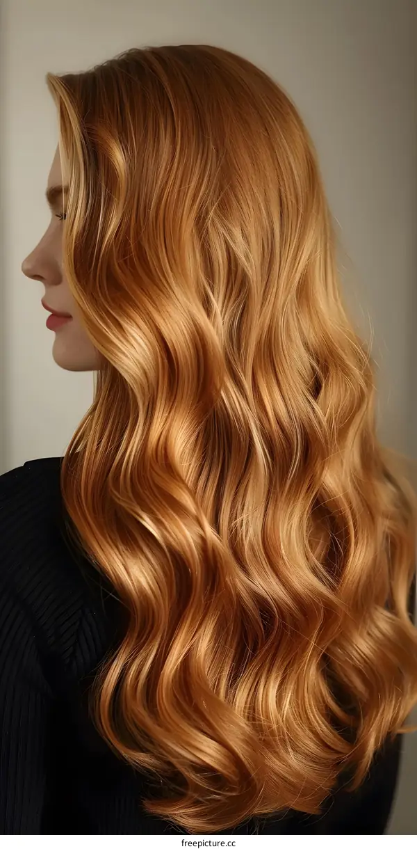 portrait of a woman with beautiful red curly hair