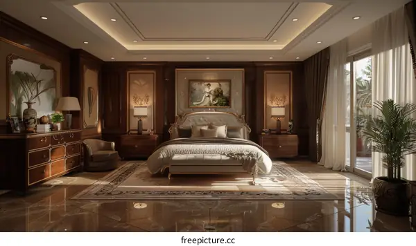 Luxury Bedroom Interior Design Illustration