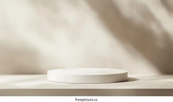 Beige Minimalist Product Display Stage