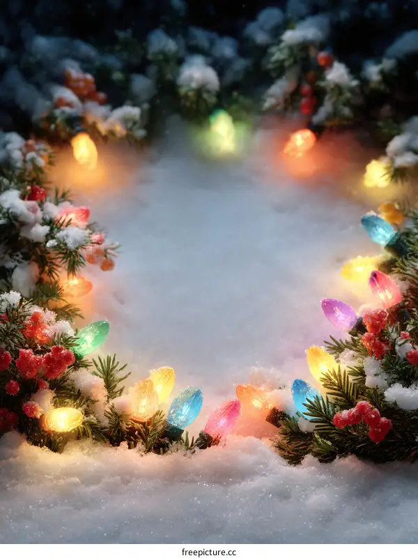 Winter Wonderland Christmas Lights Scene