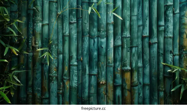 Green bamboo background texture