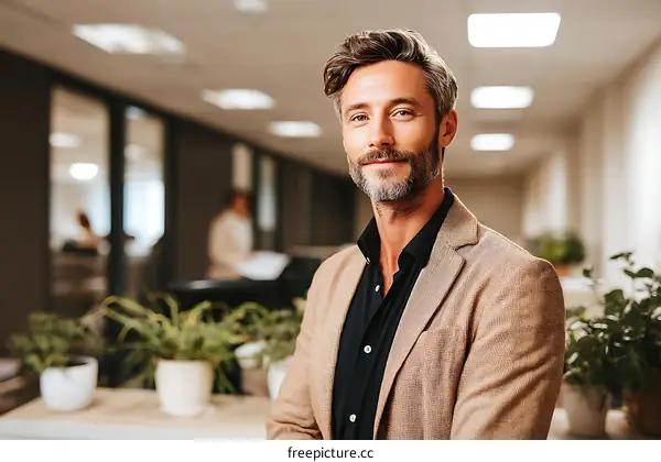 Businessman Portrait in Modern Office Environment