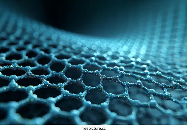 3D Graphene Molecular Structure Illustration
