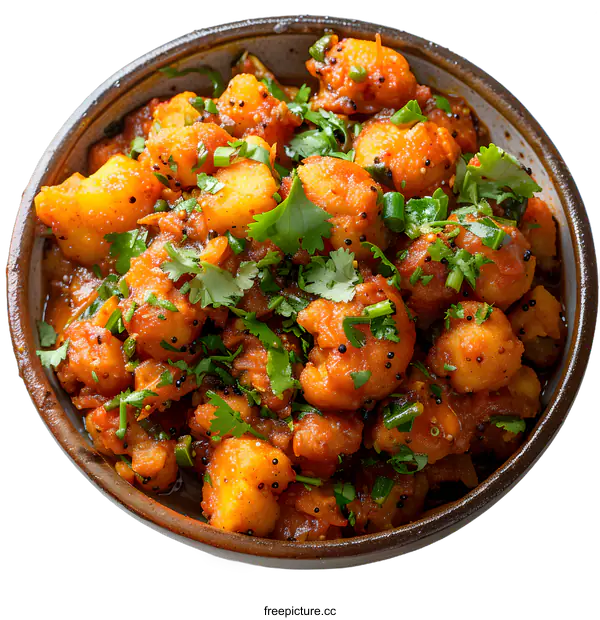 [Transparent Background PNG]Spicy Potato Curry Dish