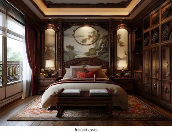 Chinese古典 Style Bedroom