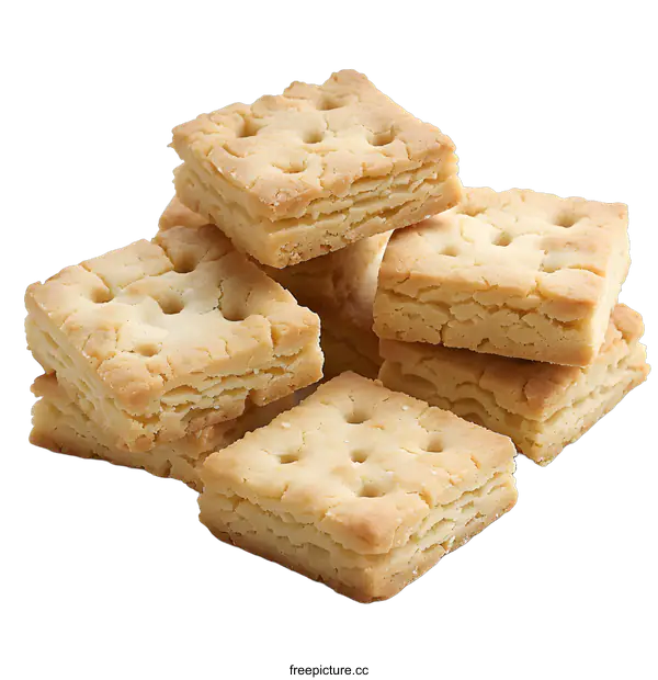 [Transparent Background PNG]A stack of crackers on a white background