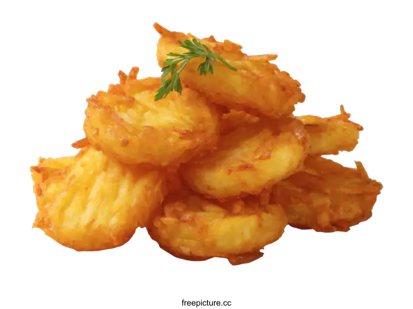 [Transparent Background PNG]Crispy Fried Potato Cakes