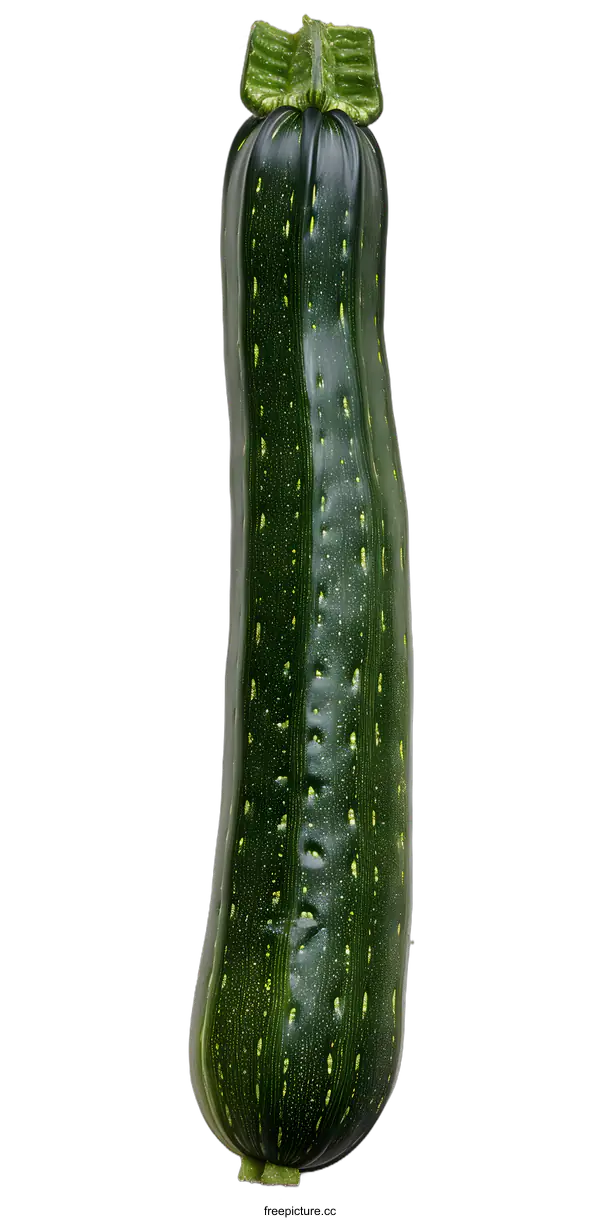 [Transparent Background PNG]Green Zucchini Isolated On White Background