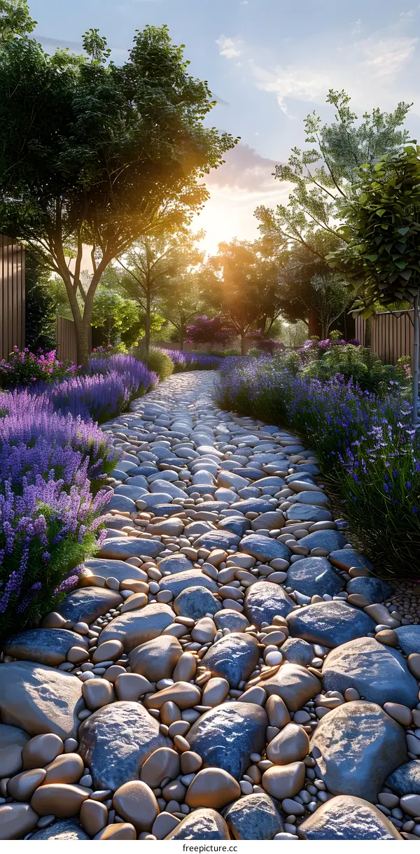 Cobblestone Garden Path