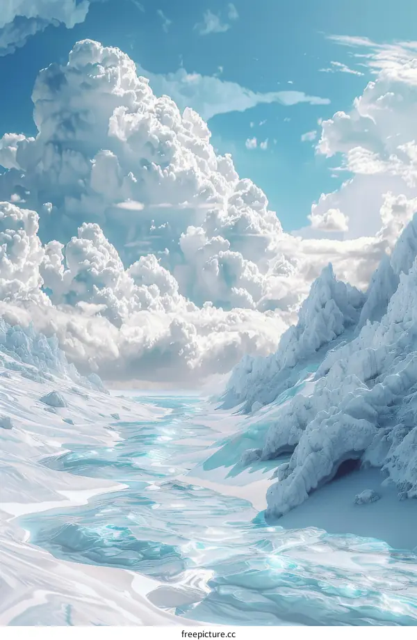 Majestic Glaciers and Snow-Capped Mountains