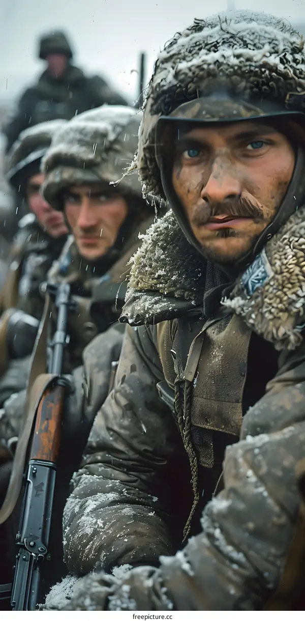 soviet soldiers in winter gear