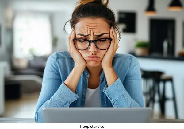 Frustrated Woman at Work