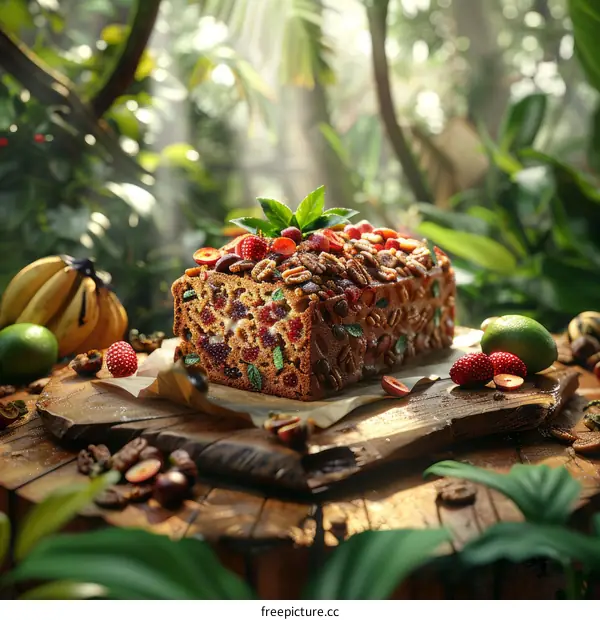 Close up of a delicious and moist banana bread